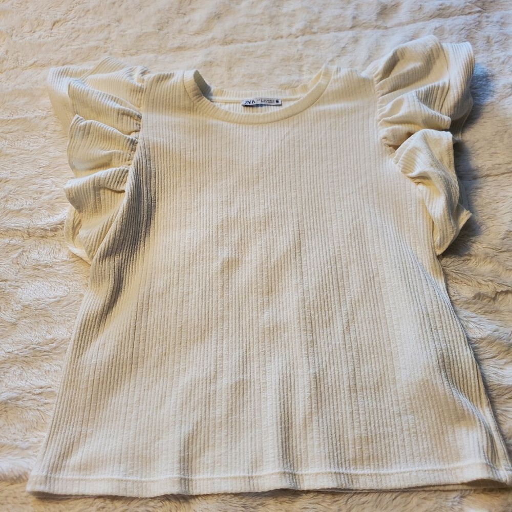 Zara white top